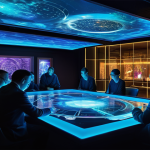 Home 11 콜오브드래곤즈 무료 보상 받는 팁 - **Prompt: "A vibrant, panoramic view inside a grand, high-tech alliance hall. Diverse alliance membe...